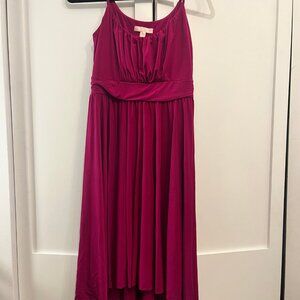 Hot / dark pink Ann Taylor midi dress - size 8P - worn once